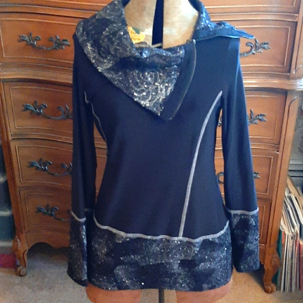 Michael Tyler black and silver tunic